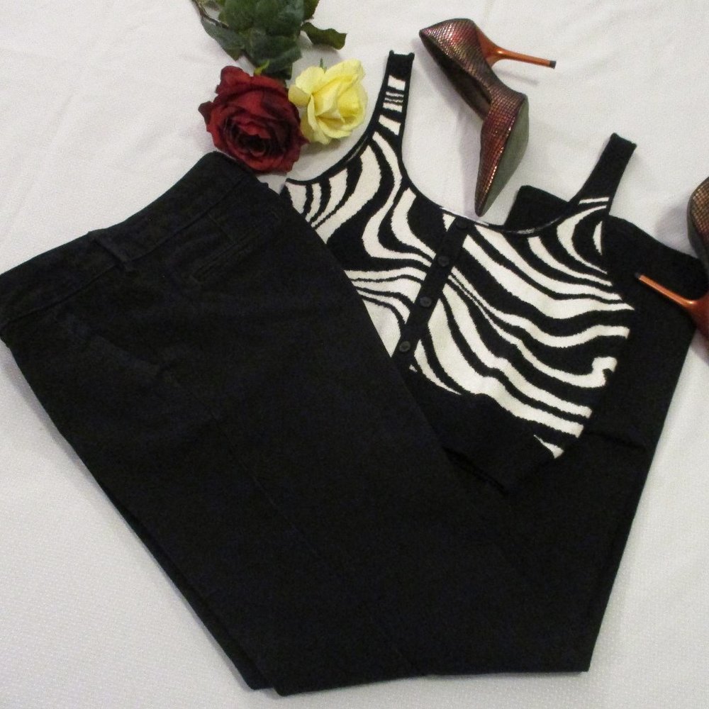 😎💞 SIMPLY VERA – VINTAGE VERA WANG BLACK JEANS – SIZE 2 – NWOT 💞😎 - Picture 3 of 16